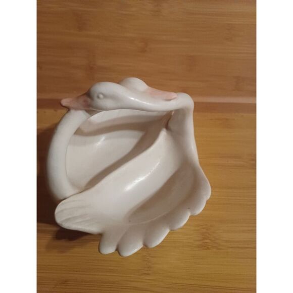 VINTAGE FITZ AND FLOYD DOUBLE‎ SWAN DIVIDED CANDY/TRINKET DISH 1982 - Picture 2 of 4